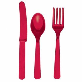 Apple Red Cutlery Assortment pk24