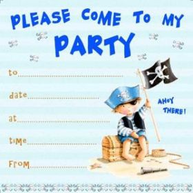 Pirate Boy Invitations pk10
