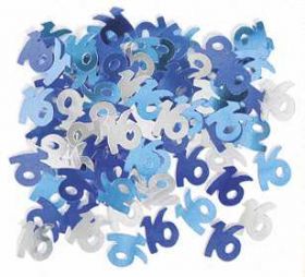 Blue Glitz 16 Party Confetti