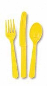 Yellow Cutlery pk18