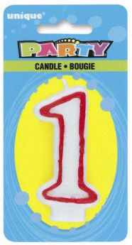Red & White Party Candle 1