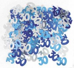 Blue Glitz 30 Party Confetti