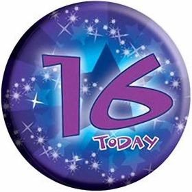 16 Today Birthday Badge