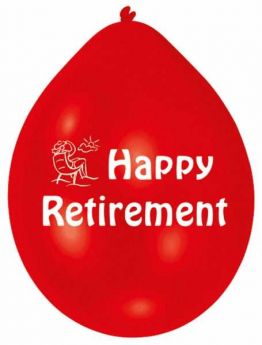 Happy Retirement Latex Balloons, pk10