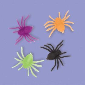 Neon Plastic Spider Favours pk12
