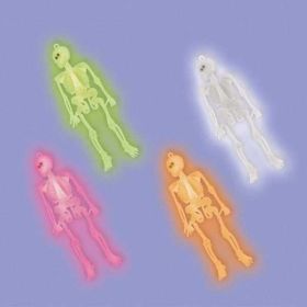 Neon Plastic Skeleton Favours pk12