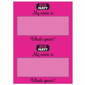 Hen Party Name Tags Pk16
