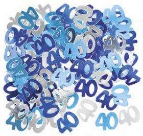 Blue Glitz 40 Party Confetti