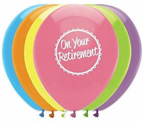 On Your Retirement Helium Quality Latex Balloons, pk6