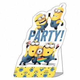 Minions Party Invitations & Envelopes, pk8