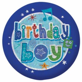 Happy Birthday Boy Holographic Badge