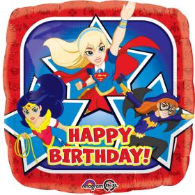 DC Super Hero Girl Foil Balloon - Happy Birthday!