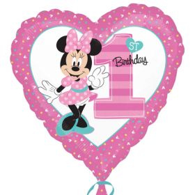 Minnie Mouse 1st Birthday Foil Balloon 18''
