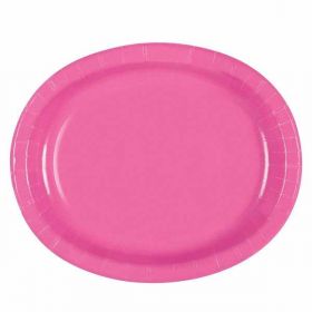 Pink Oval Serving Plates pk8
