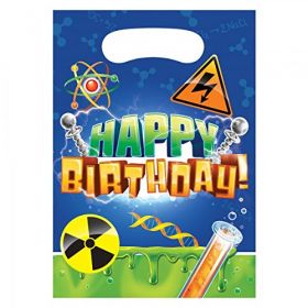 Mad Scientist Plastic Party Bags pk8