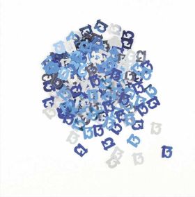 Blue Glitz 13 Party Confetti