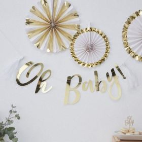 Oh Baby! - Backdrop - Oh Baby! - Gold Foiled