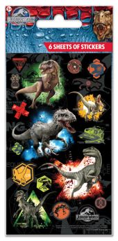 Jurassic World Sticker Sheets pk6