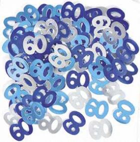 Blue Glitz 60 Party Confetti