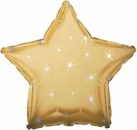 Star Sparkle Gold Foil Balloon