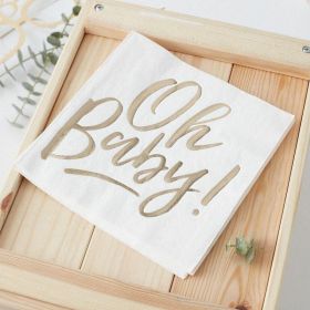 Oh Baby! - Napkins - Gold Foiled, pk16