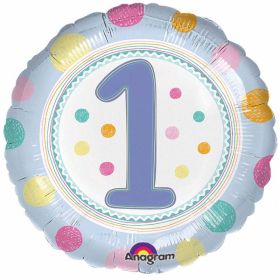 SpotOn 1st Happy Birthday Standard Foil Balloons