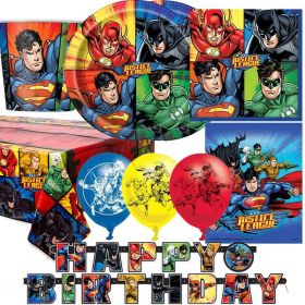Justice League Deluxe Party Kit for 16