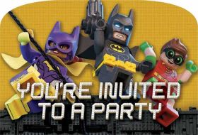 LEGO Batman Movie Postcard Invitations pk8