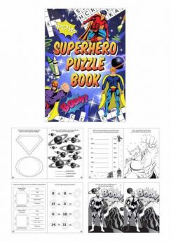 Super Hero Fun Puzzle Book