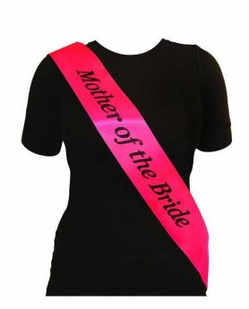 Hot Pink Mother of the Bride Sash