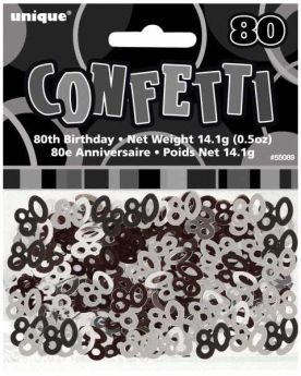 Black Glitz 80 Party Confetti