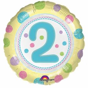 SpotOn 2nd Happy Birthday Standard Foil Balloons