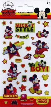 Mickey Mouse Re-Usable Foil Stickers