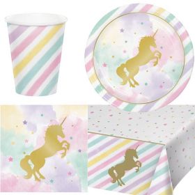 Unicorn Sparkle Party Tableware pack for 8