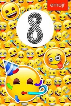 Emoji Age 8 Birthday Card