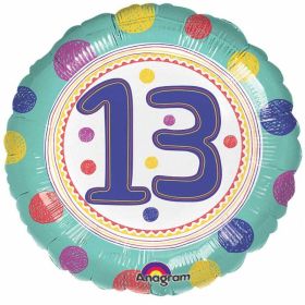 SpotOn 13th Happy Birthday Standard Foil Balloons