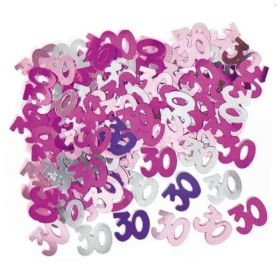 Pink Glitz 30 Party Confetti