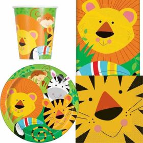 Animal Jungle Party Tableware Pack for 8