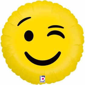 Emoji Wink Foil Balloon 18''