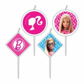 Barbie Sparkle Mini Characters Pick Candles, pk4