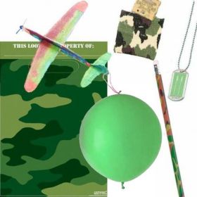 Camouflage Army Theme Filled Party Bags (no. 1), one supplied