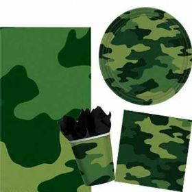 Camouflage Party Tableware Pack for 8