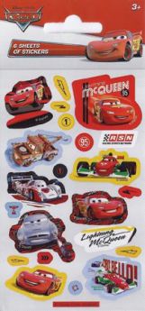 Disney Cars Sticker Sheet Pk6