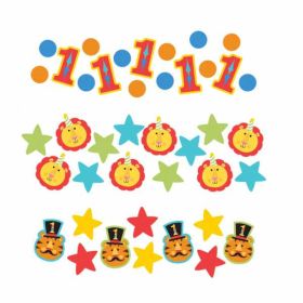 1st Birthday Circus Party Confetti, Triple Pack