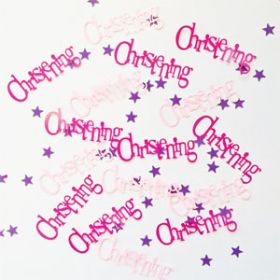 Christening Pink Bunting Party Confetti