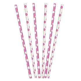 Pink Paper Straws