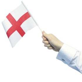 St. Georges Day / England Waving Flags 12 Pack