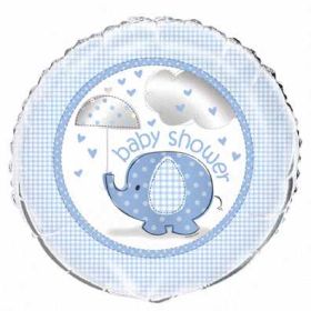 Umbrellaphants Blue Baby Shower Foil Balloon