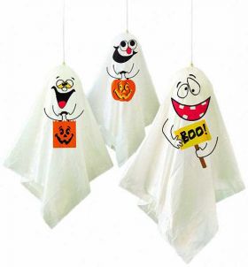 Halloween Hanging Ghost Decorations, pk3