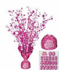 Pink Glitz Birthday Party Centerpiece Balloon Weight 